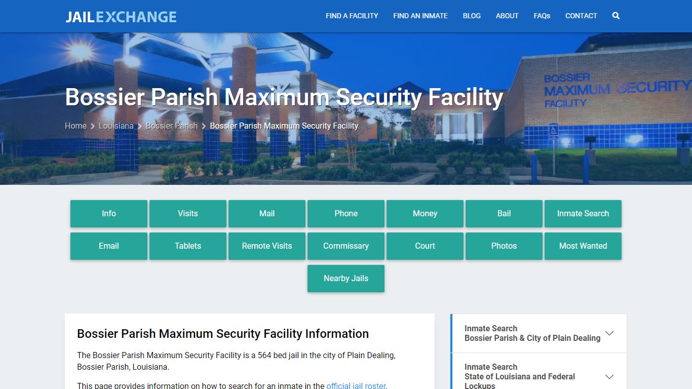 Bossier Parish Maximum Security Facility - Jail Exchange